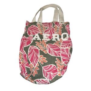 Aéropostale Y2K Leaf Print Canvas Tote Bag, Women's‎ One Size